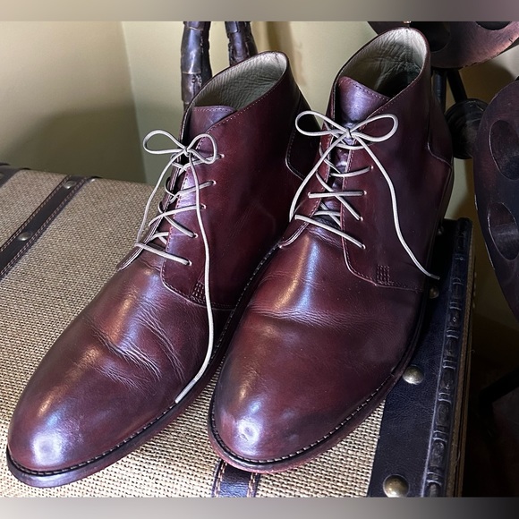 EUC Nisola “Emilio” Chukka Boots Leather Upper Brown/Cordovan Size 11 - Picture 6 of 16